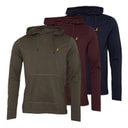 Mens Huffle Hoodie Navy/Khaki/Burgundy