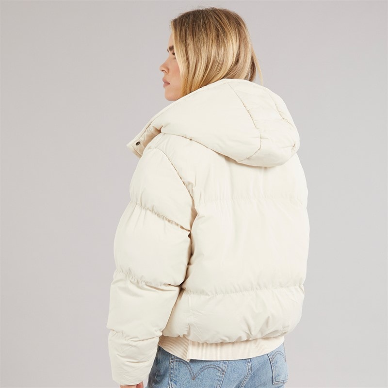 Womens Bunny Short Puffer Jacket Cream - Image 2