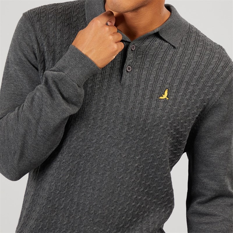 Mens Dillinger Jumper Charcoal Marl - Image 3