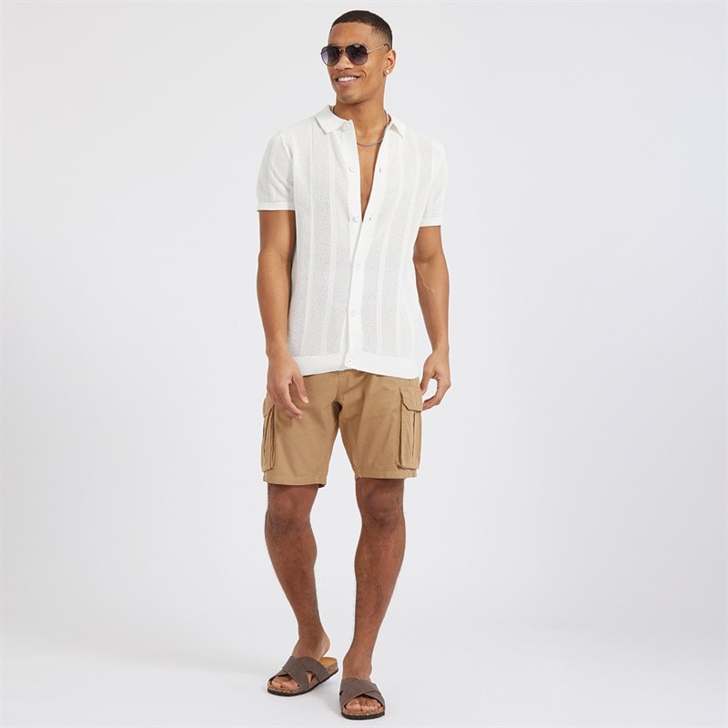 Mens Marco Shirt Ecru - Image 4