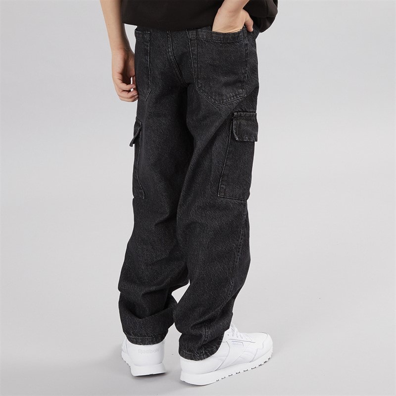 Boys Loose Fit Cargo Jeans Charcoal - Image 2