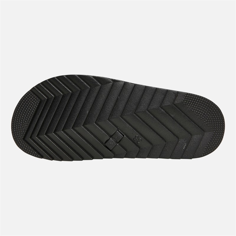 Womens Mae Quilted Sliders Black - Image 4