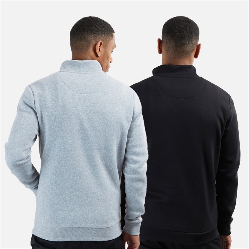 Mens Stilgar Two Pack 1/4 Zip Sweatshirts Black/Grey - Image 2