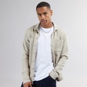 Mens Knight Button Up Long Sleeve Shirt Light Sand