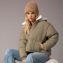 Womens Anise Short Puffer Sage