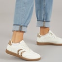 Womens Brae Soul Jayla Trainers White/Leopard