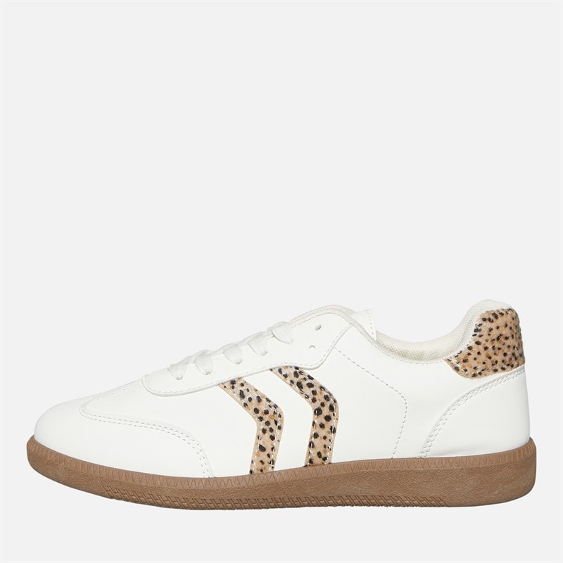 Womens Brae Soul Jayla Trainers White/Leopard - Image 2