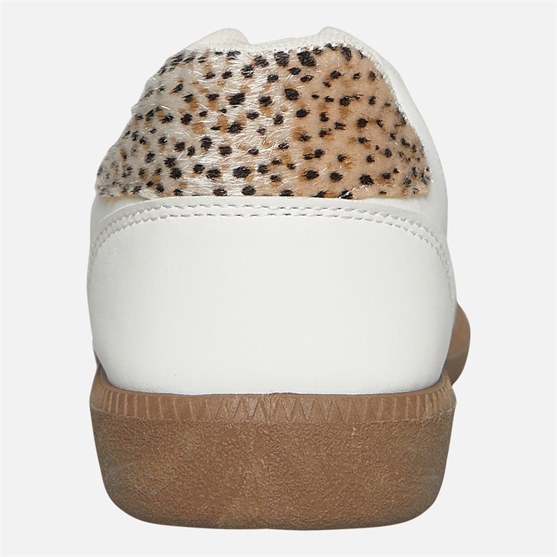 Womens Brae Soul Jayla Trainers White/Leopard - Image 4