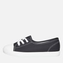 Womens Gemma PU Trainers Black/White