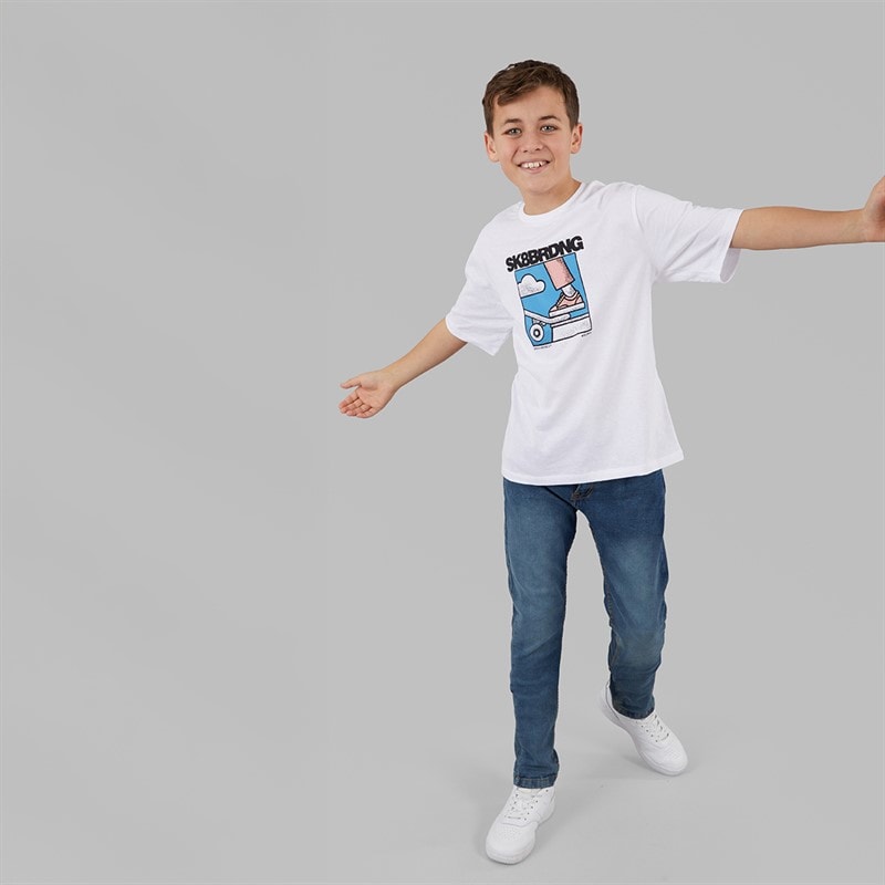 Boys Slim Fit Jeans Mid Blue - Image 3