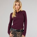 Womens Lesley Collared T-Shirt Burgundy