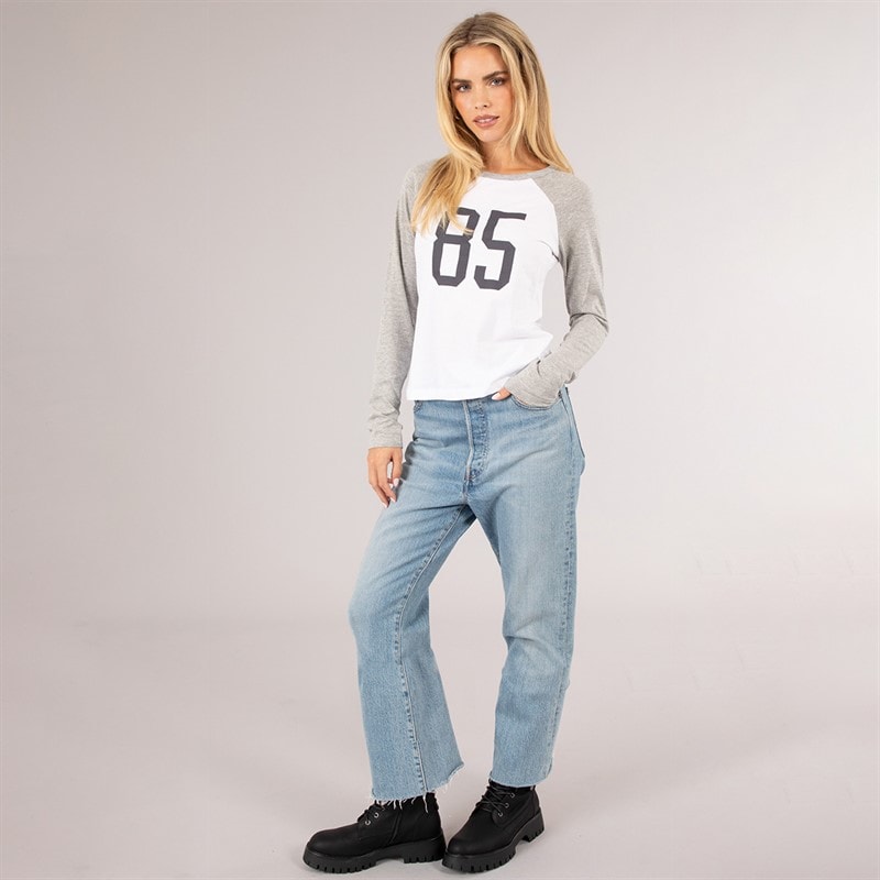 Womens Lisa Graphic T-Shirt White/Grey Marl - Image 3