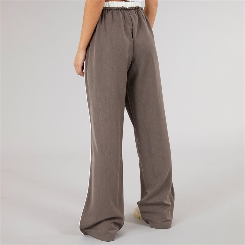 Womens Jessie Tailored Trousers Chocolate/White - Image 2