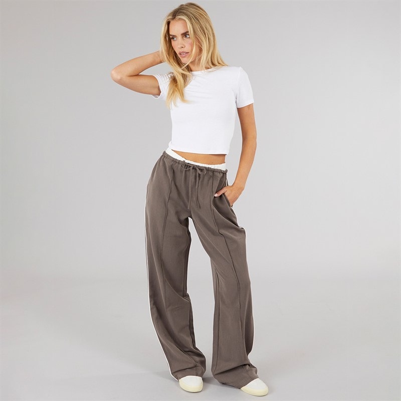 Womens Jessie Tailored Trousers Chocolate/White - Image 4