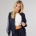 Womens Selma Stripe Sweatshirt Navy
