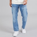 Mens Joiner Carpenter Loose Fit Jeans Light Blue
