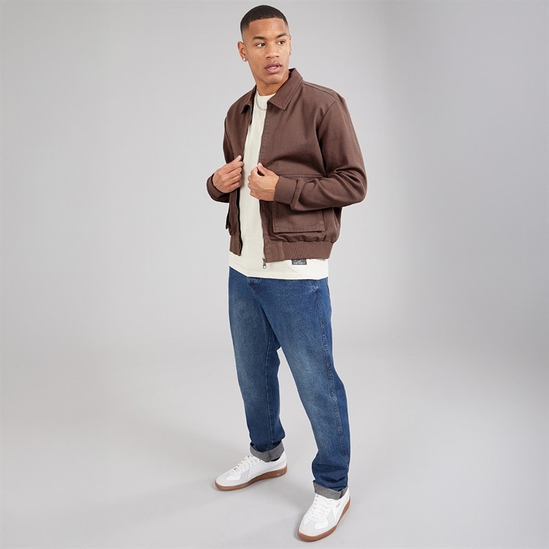 Brave Soul Mens Lochlan Twill Jacket Light Mocha - Image 4
