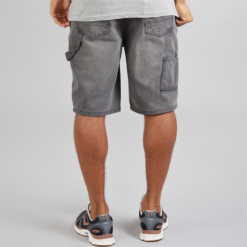 Mens Joiner Loose Fit Carpenter Shorts Grey - Image 2