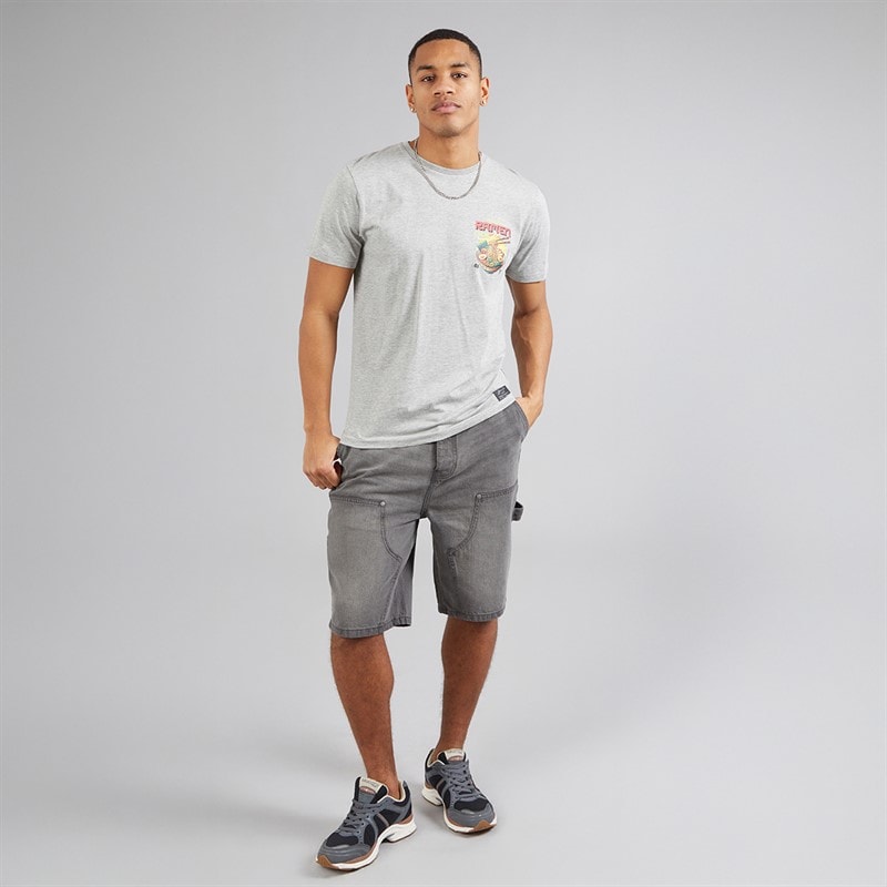 Mens Joiner Loose Fit Carpenter Shorts Grey - Image 3