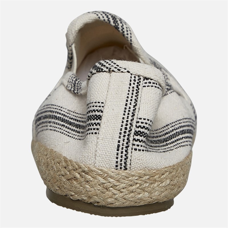 Brave Soul Mens Yacht Espadrilles Cream/Black - Image 3