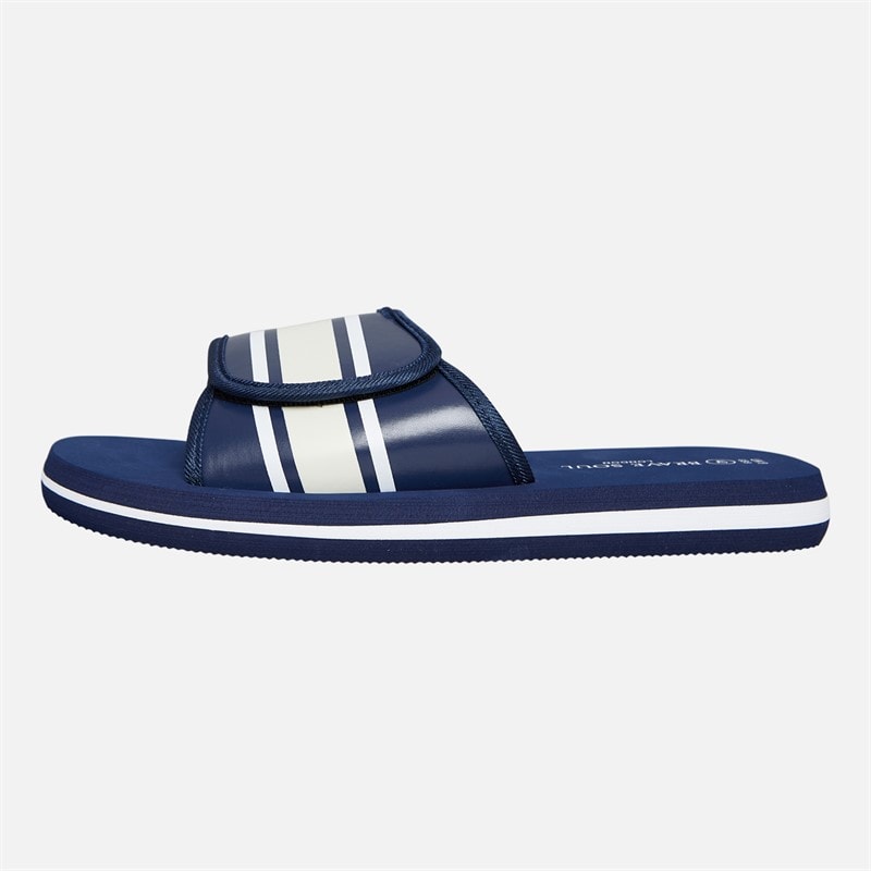 Mens Mateo Sliders Navy/Ecru/White - Image 2