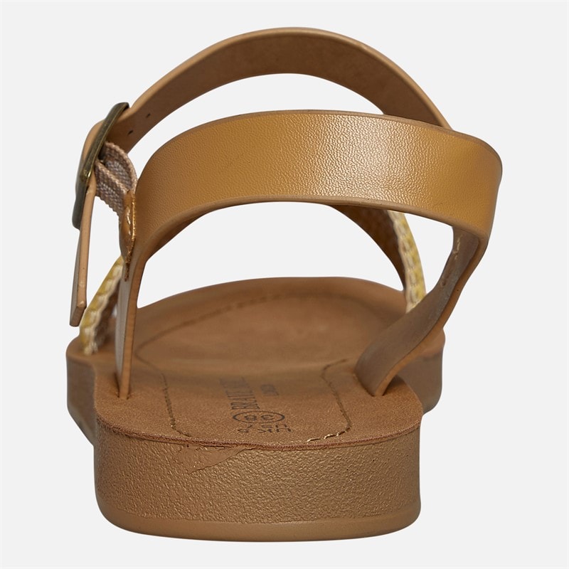 Womens Patti Ankle Strap Sandals Tan/Multi - Image 4
