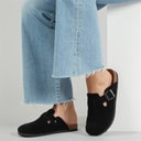 Womens Isla Mule Footbed Sandals Black