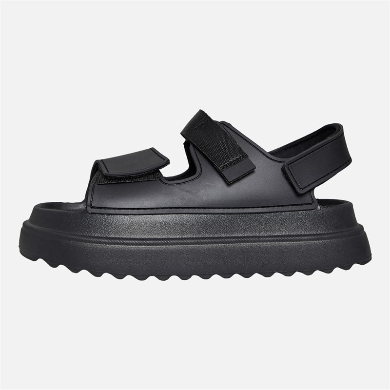 Womens Chunky Ankle Strap Sandals Black - Image 2