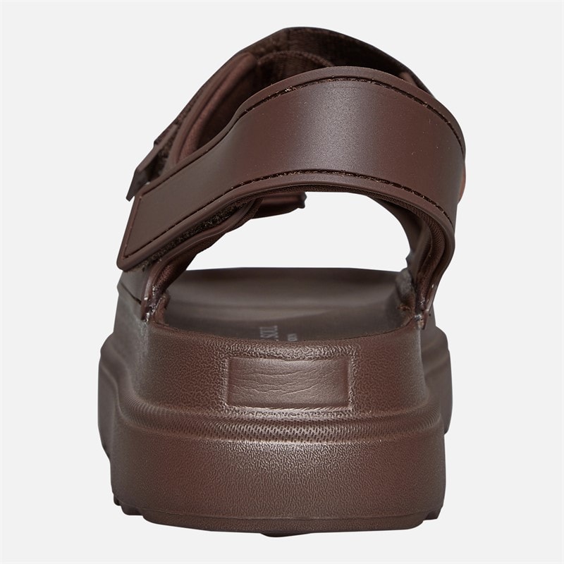 Womens Chunky Ankle Strap Sandals Mocha - Image 4