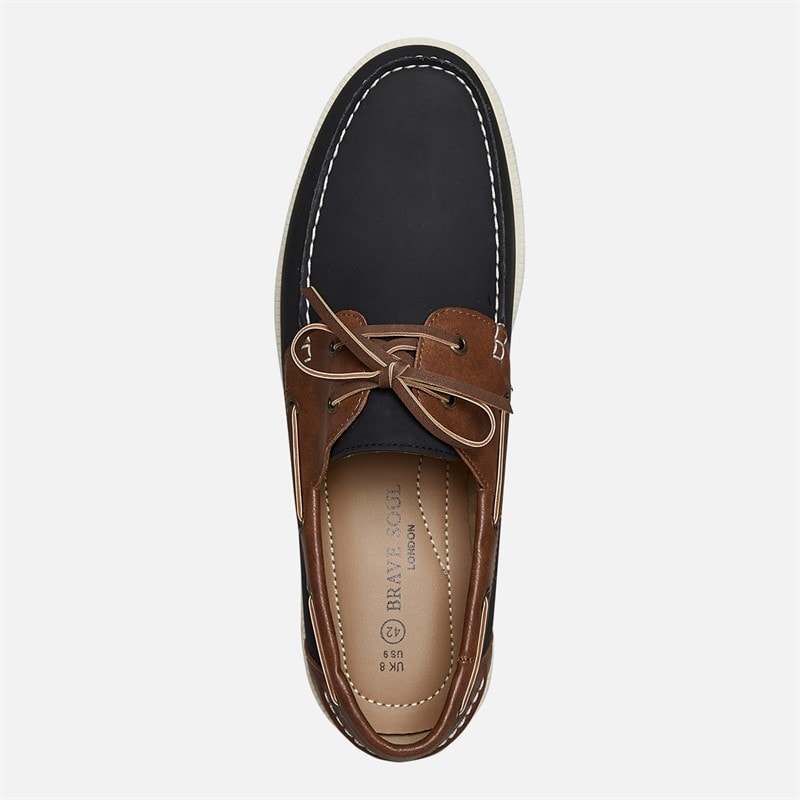 Mens Cabin Deck Shoes Navy/Tan - Image 4