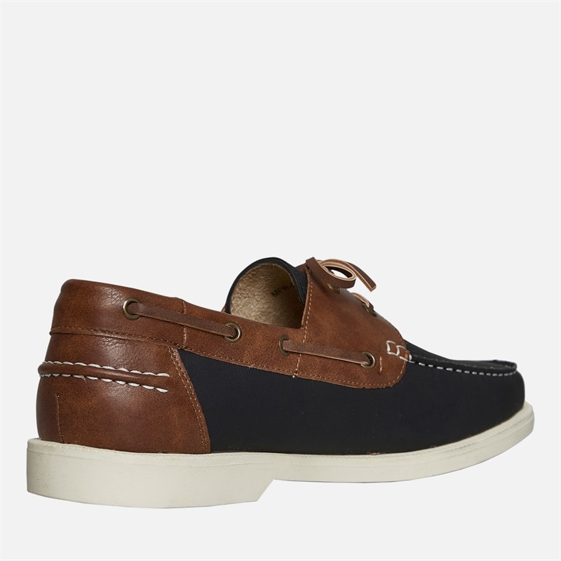 Mens Cabin Deck Shoes Navy/Tan - Image 5