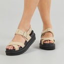 Womens Debbie Ankle Strap Sandals Sand Taupe