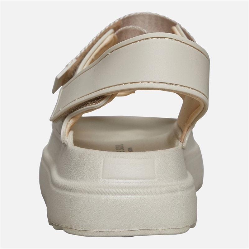 Womens Chunky Ankle Strap Sandals Cream - Image 4
