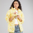Womens Billie Full Zip Fleece Lemon/Cream