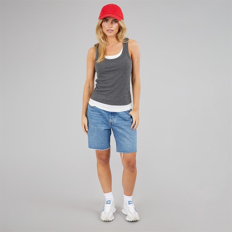 Womens Stella Vest Charcoal Marl/White - Image 3
