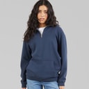 Womens Quarter Zip Sweatshirt Navy
