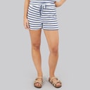 Womens Jersey Stripe Short Cream/Navy