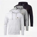Mens Potter Three Pack Hoodies Black/White/Light Grey Marl