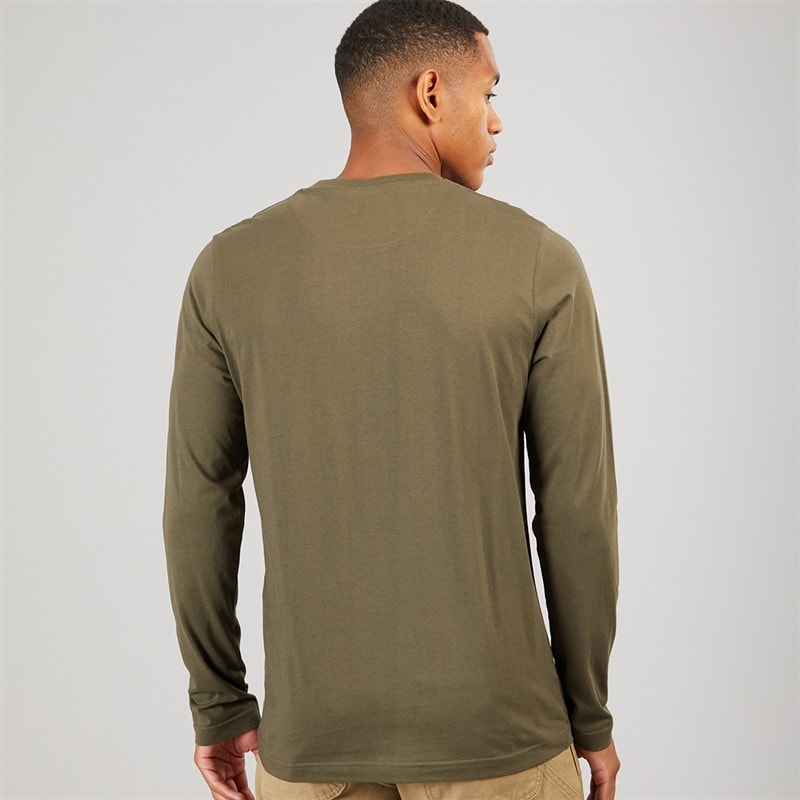 Mens Franz Long Sleeve Top Khaki - Image 2