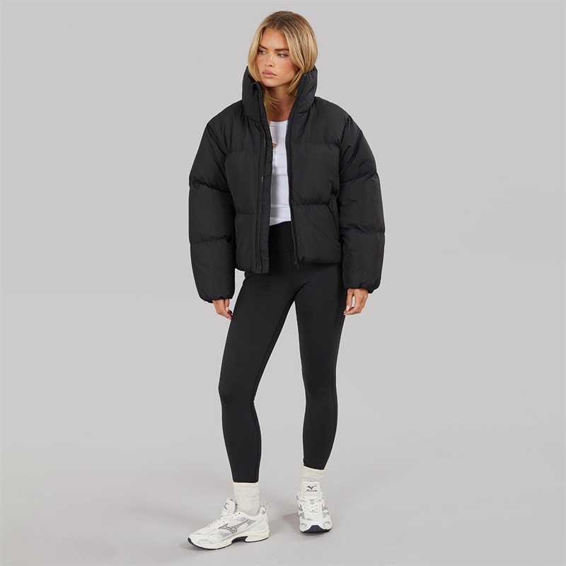Womens Ramblin Short Puffer Jacket Black - Image 3