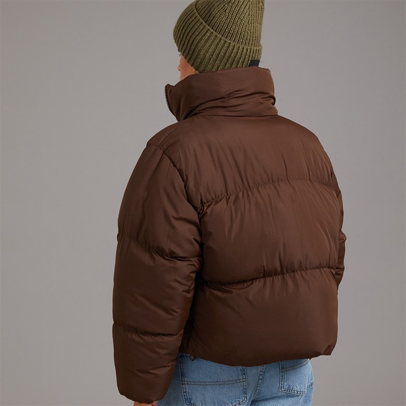 Womens Ramblin Short Puffer Jacket Chocolate - Image 2