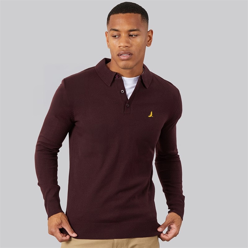 Brave Soul Mens Brankle Jumper Oxblood