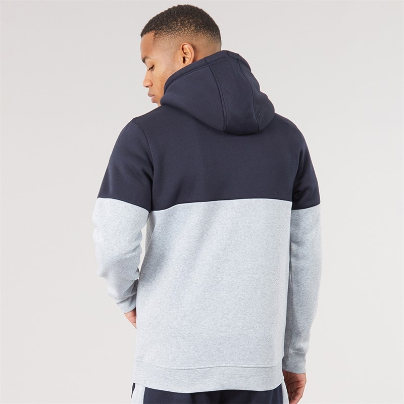 Mens Creevy Hoodie Navy/Light Grey Marl - Image 2
