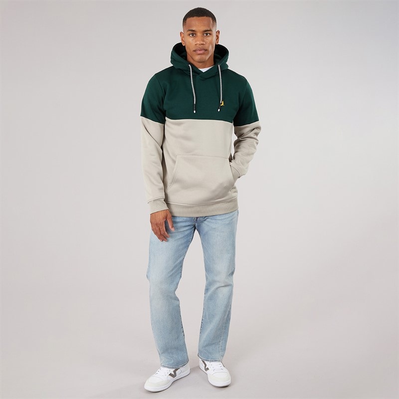 Mens Creevy Hoodie Hunter Green/Light Sand - Image 3