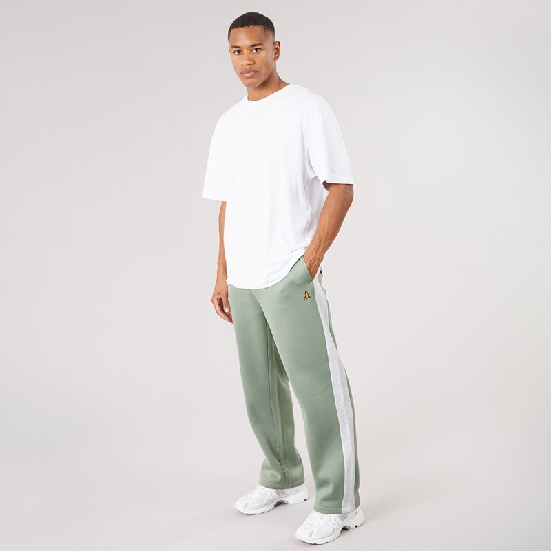 Mens Vukas Wide Fit Joggers Mineral Green/Ecru Marl - Image 3
