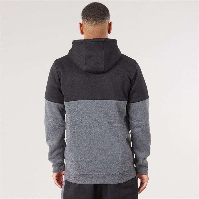 Mens Creevy Hoodie Black/Dark Charcoal Marl - Image 2