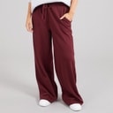 Womens Jemma Wide Leg Joggers Burgundy