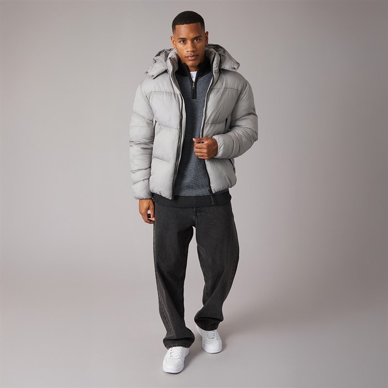 Mens Park Puffer Jacket Grey - Image 4