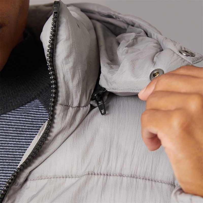 Mens Park Puffer Jacket Grey - Image 5