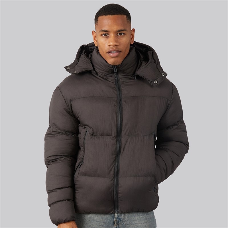 Mens Park Puffer Jacket Brown - Image 3